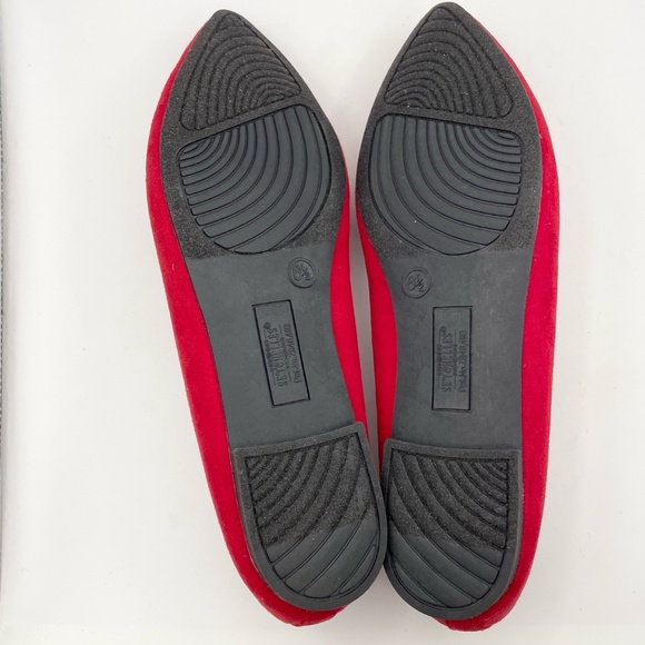 SEYCHELLES suede pointed toe red flats women’s Size 6 1/2-NEW - Picture 7 of 7